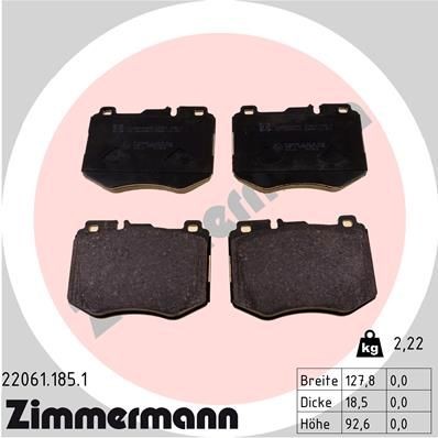 Bremseklosser ZIMMERMANN 22061.185.1