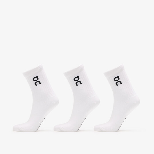 Sokker On Logo Sock High 3 Pack White L Sokker On Logo Sock High 3 Pack White L