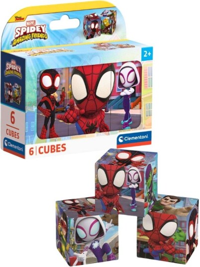 Clementoni Spidey and his amazing friends puslekuber 6 stk