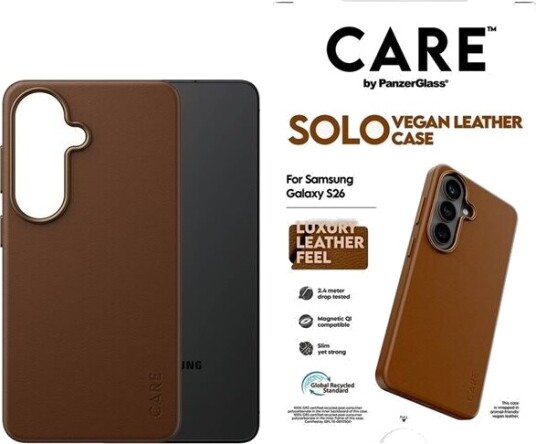 CARE by PanzerGlass Solo Deksel for Samsung Galaxy S26 - Brun Qi CARE by PanzerGlass Solo Deksel for Samsung Galaxy S26 - Brun Qi