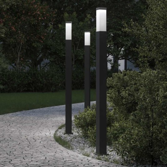 vidaXL Pullertlamper 3 stk 110 cm svart IP44