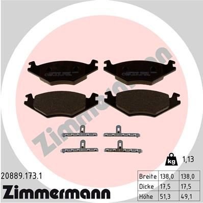Bremseklosser ZIMMERMANN 20889.173.1
