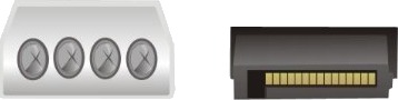 Delock - Strømadapter - Sata-Strøm (Hann) Til 4-Pin Intern Strøm (Hann) - 6 Cm