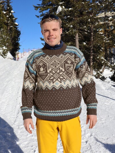 Du Store Alpakka 126 02c VM genser Trondheim 2025 Sterk M/ skinnlapp