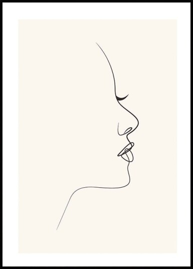 Line Art Siluette Plakat Plakat / 21x30cm