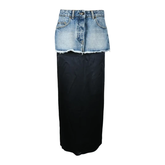 Semicouture Dame Skjørt Blå W28, Semicouture Dame Skjørt Blå W28,