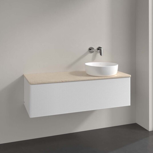 Villeroy & Boch  Antao Servantskap med 1 skuff 120x50x36 cm u/lys Hvit Blank/Crème