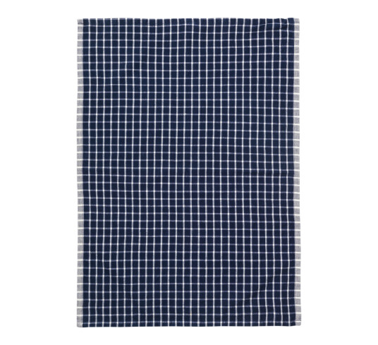 Ferm Living Hale kjøkkenhåndkle blue offwhite