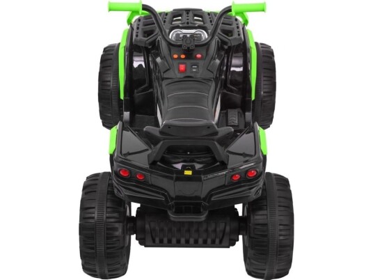 2,4 Ghz Batteri Atv Quad Bike For Kids Black & Green + Fjernkontroll + Eva Hjul + Mp3 Radio + Gratis Start