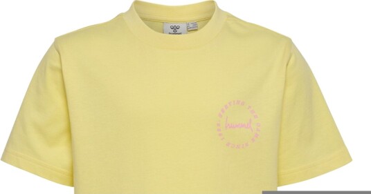 Hummel T skjorte   hmlJR REG Grafikk   Mild Yellow   Hummel   11 12 år (146 152)   T skjorte Gul Rosa