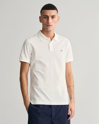 Klassisk piquéskjorte i slim fit WHITE XXL