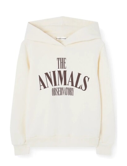 THE ANIMALS OBSERVATORY Anglefish Kid Hoodie Deep Blue   Cream   104