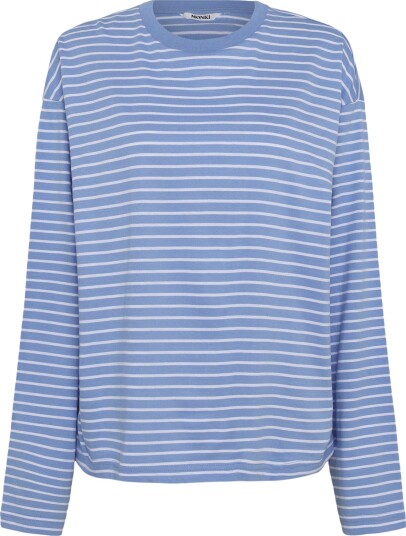 Monki Long Sleeved Cotton T Shirt Blue S