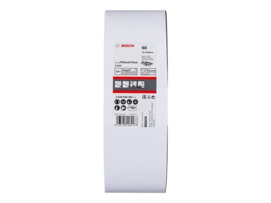 Bosch Slipebånd K60 75x533mm Best For Wood og Paint - 10 stk Bosch Slipebånd K60 75x533mm Best For Wood og Paint - 10 stk