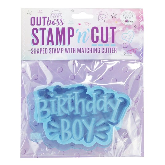 Sweet Stamp Outboss Stamp n Cut Birthday Boy