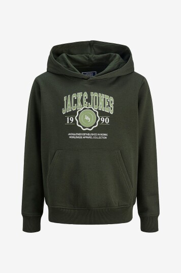 Jack & Jones Junior Hettegenser jjmAko Sweat Jnr Grønn