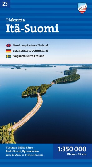Kart Tiekartta Itä-Suomi = Veikart Eastern Finland = Straßenkarte Ostfinnland = Vägkarta Östra Finland