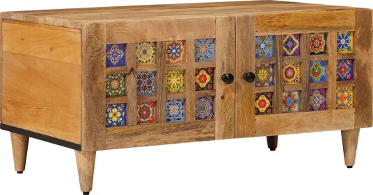  Kaffebord Naturlig 80 x 50 x 40 cm Massiv mango tre