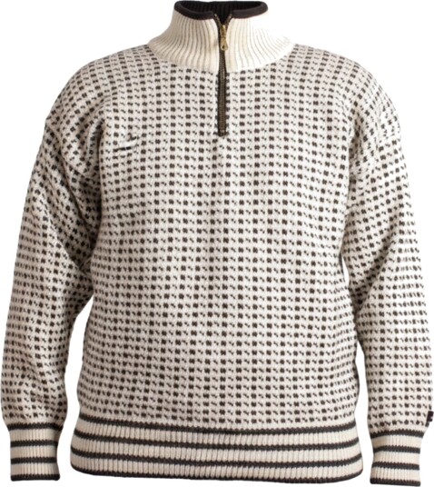 Islender Unisex Genser med Glidelås og Fleece Offwhite Islender Unisex Genser med Glidelås og Fleece Offwhite