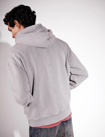Brixtol Textiles Bt Zip Hoodie Washed Grey Grey L Brixtol Textiles Bt Zip Hoodie Washed Grey Grey L