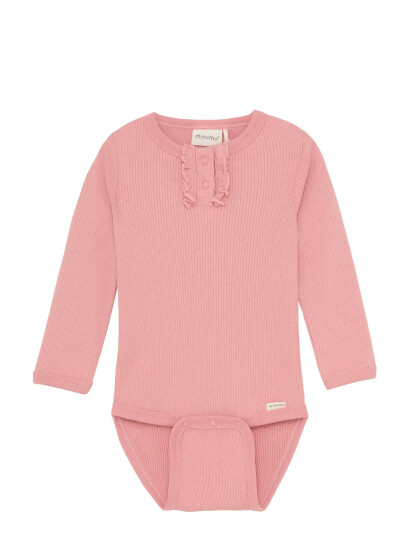 Minymo Body Ls Rib - Pink - 68 Minymo Body Ls Rib - Pink - 68