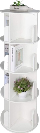 Roterende bokhylle 4 etasjer – 360 graders tilgang og 16 rom Roterende bokhylle 4 etasjer – 360 graders tilgang og 16 rom