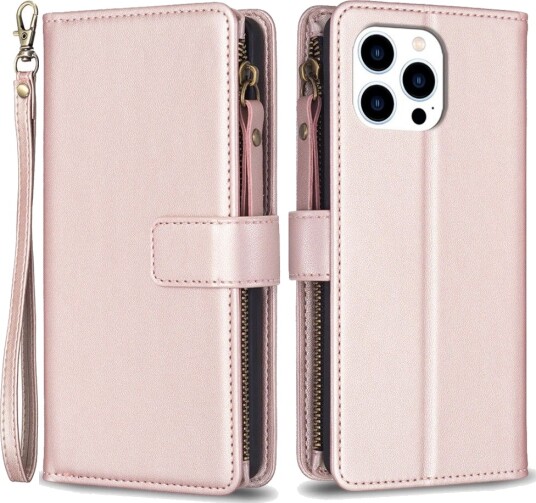Trolsk Lommebokdeksel med Myntlomme (iPhone 15 Pro) Roségull