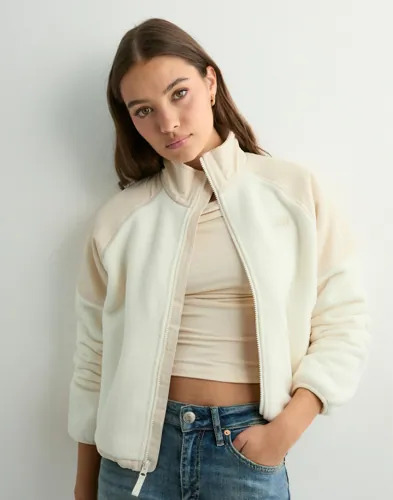 New Balance Beige High Pile Fleece Jacket