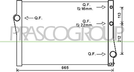 PRASCO BM822R002 Radiator motorkjøling