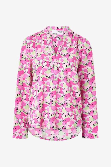 Selected FEMME - Bluse slfMivi LS Aop Top B - Rosa