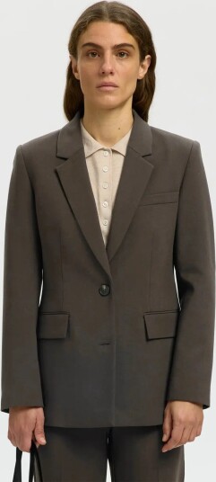 Selected Femme Rita Long Sleeve Classic Blazer Brun 36