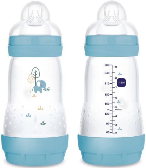 MAM Easy Start Tåteflaske Anti-kolikk 260 ml 2-Pack Blå MAM Easy Start Tåteflaske Anti-kolikk 260 ml 2-Pack Blå