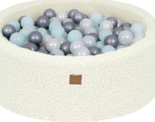 Meowbaby Bearly Rundt Ballbasseng, Cream