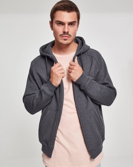 Urban Classics hettegenser med glidelås Grå