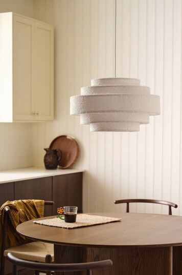 Ellos Home Taklampe Miguel Bouclé Hvit