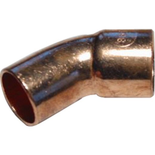 Viega 18 mm 45° Loddebøyning Muffe/Nippel for Hydraulikk