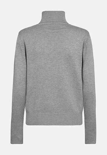 Freequent Finstrikket poloskjorte med gullfargede knapper Freequent Finstrikket poloskjorte med gullfargede knapper