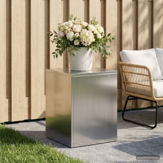 vidaXL Planteholder Sølv 30 x 30 x 40 cm Stål