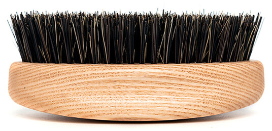 Tek Oval Military Style Hair/Beard Brush With Wild Boar Bristles And N Tek Oval Military Style Hair/Beard Brush With Wild Boar Bristles And N