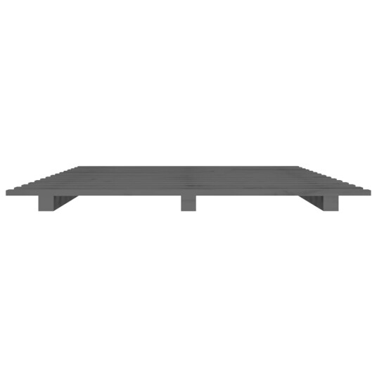 vidaXL Sengeramme grå 90x200 cm heltre furu