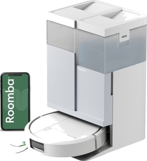 iRobot Roomba Combo 415 Robotstøvsuger 20 000 Pa Hvit med Autowash Dock