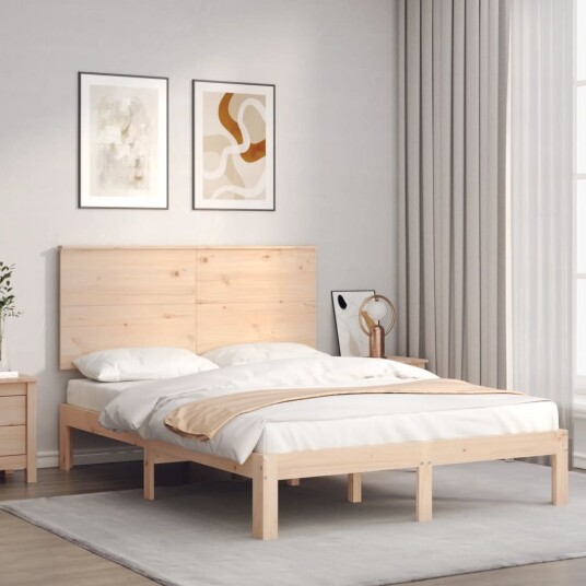 vidaXL Sengeramme med hodegavl 4FT small double heltre 8720845988012