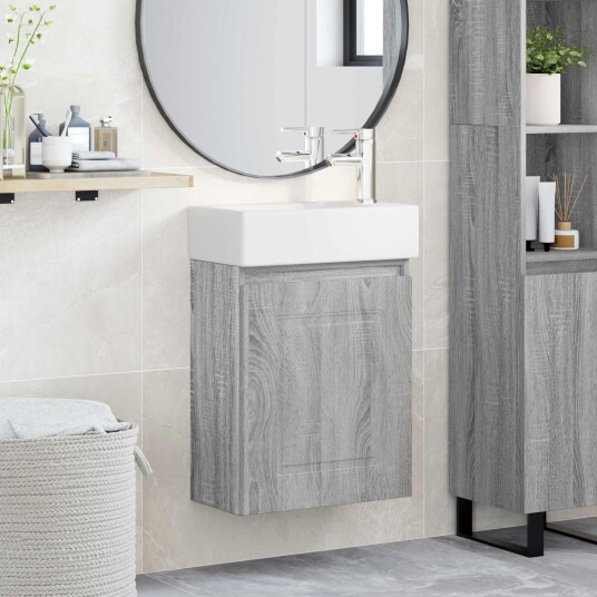Badeværelses enhet med kran Grå Sonoma 45,5 x 22,5 x 84 cm Badeværelses enhet med kran Grå Sonoma 45,5 x 22,5 x 84 cm