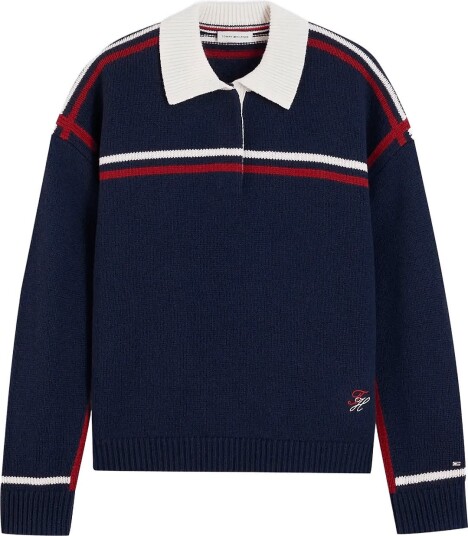 Tommy Hilfiger Rwb Polo Boxy Fit Swt DARK BLUE XS