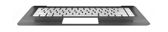 HP Top Cover Smg W Kb Snw Bg