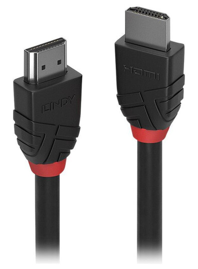 Lindy 5 m HDMI-kabel med Ethernet, 4K-støtte, Sort