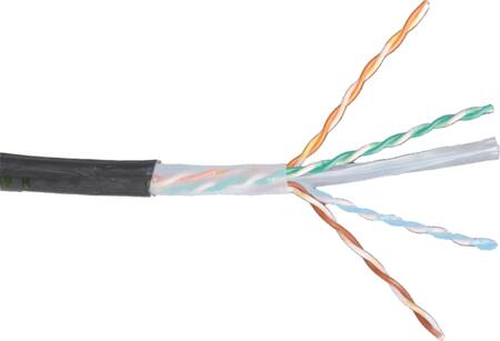 Datakabel Netconnect Kat 6 U/Utp 4X2xawg24 500M Tromle Farve: Sort Pe Yderkappe Lzfrzh Inderkappe Cpr Klasse: Fca   500 Meter