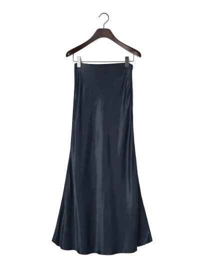 Lexington Clothing Maxi Satin Skirt - Blue - XS Lexington Clothing Maxi Satin Skirt - Blue - XS