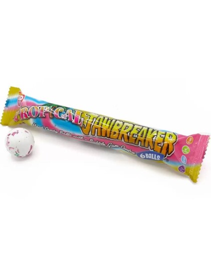 6 pk Zed Jawbreaker med Tropisk Smak og Kjerne av Tyggegummi