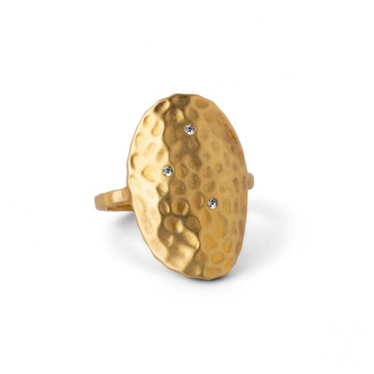 Enamel Zola Ring 18 kt. Gullbelagt sølv R59GM-50 - Dame - 925 sterling silver
